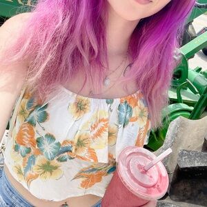 🌺 Roxy Tropical Floral Crop Top